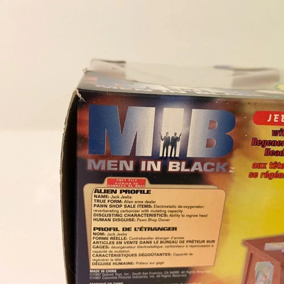 Vintage 1997 Men In Black MIB Jeebs Rotating  Head Action Figure Desk Galoob - Picture 10 of 16